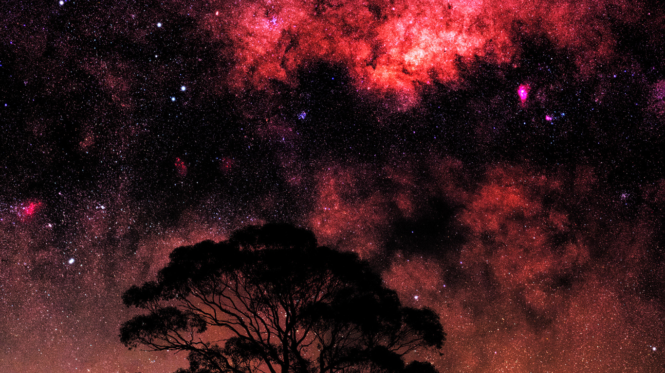 Обои Млечный Путь, Галактика, туманность, облако, атмосфера в разрешении 1366x768