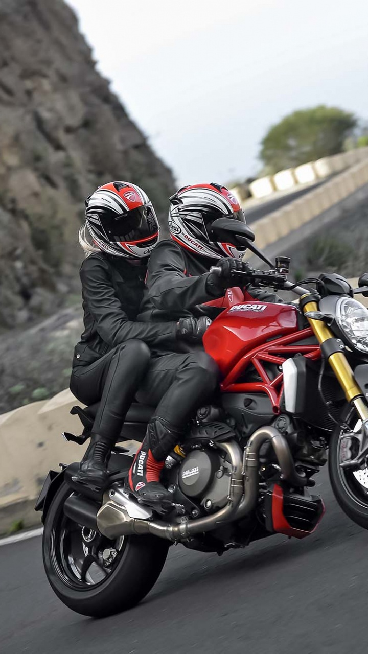 Обои ducati monster, ducati, мотоцикл, крейсер, мотоспорт в разрешении 720x1280