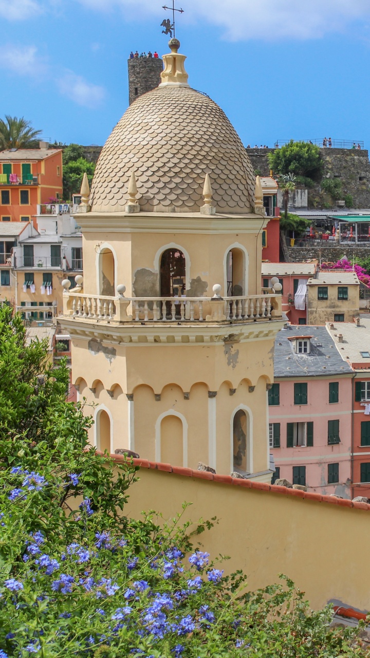 Обои Вернацца, достопримечательность, город, туризм, здание в разрешении 720x1280