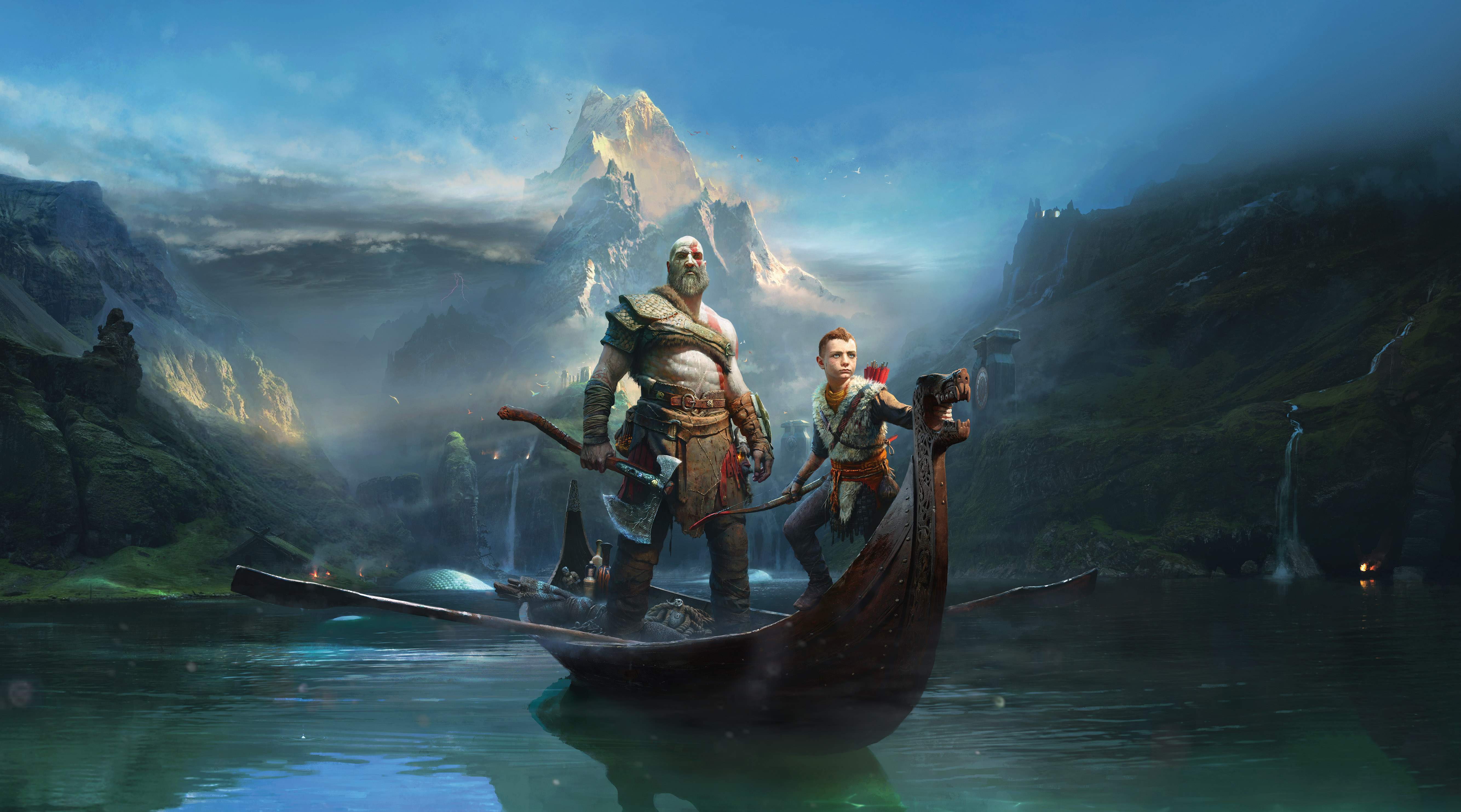Обои god of war, кратос, playstation 4, приключенческая игра ...