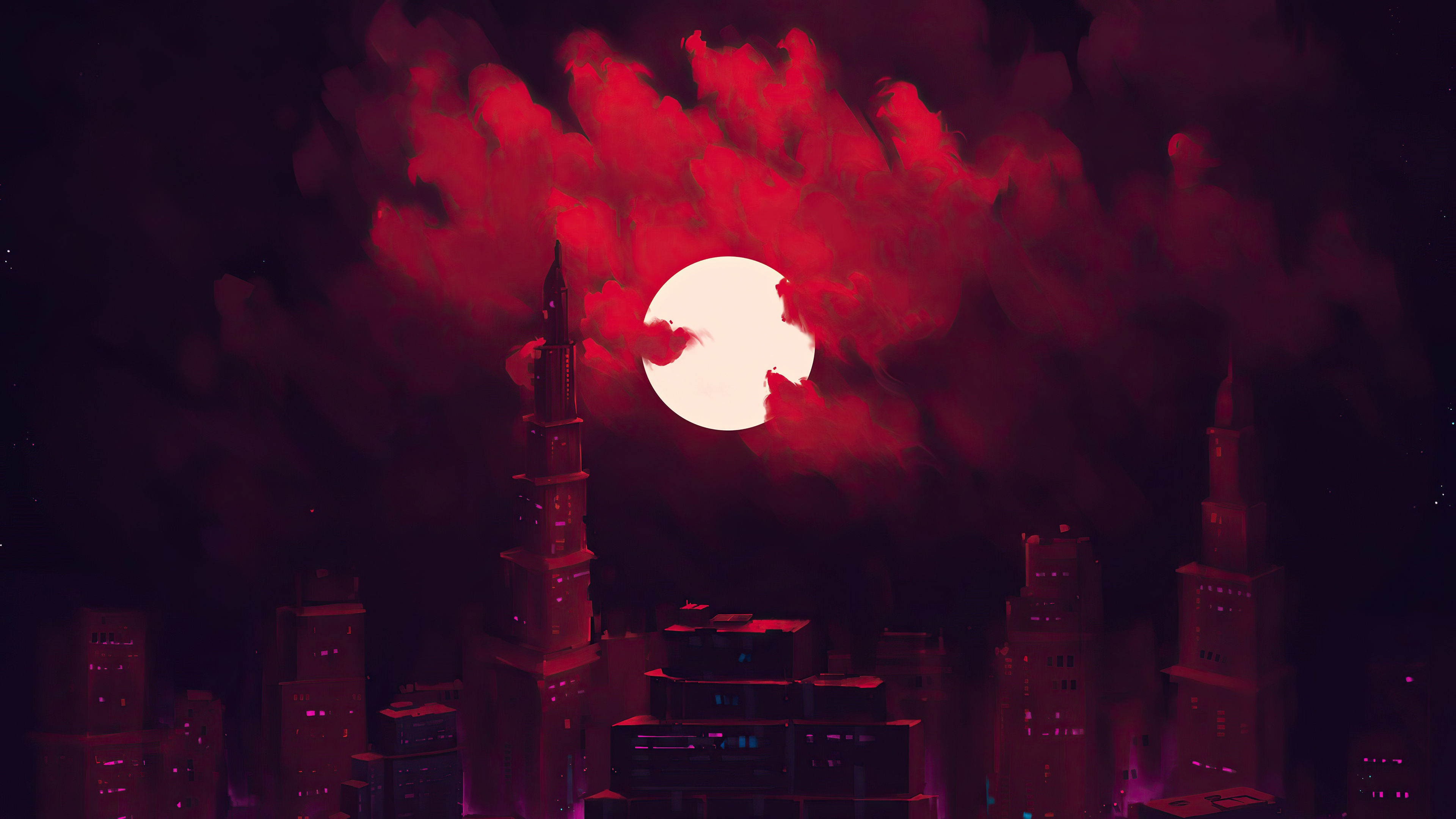 Обои малиновый цвет, растение, дерево, лепесток, розовый Full HD, HDTV