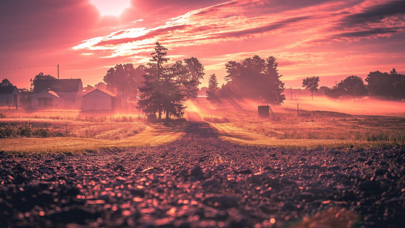 Обои восход солнца, закат, природа, природный ландшафт, облако в разрешении 5291x2976