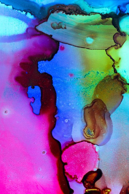 Обои акриловая краска, живопись, арт, вода, синий в разрешении 4000x6016