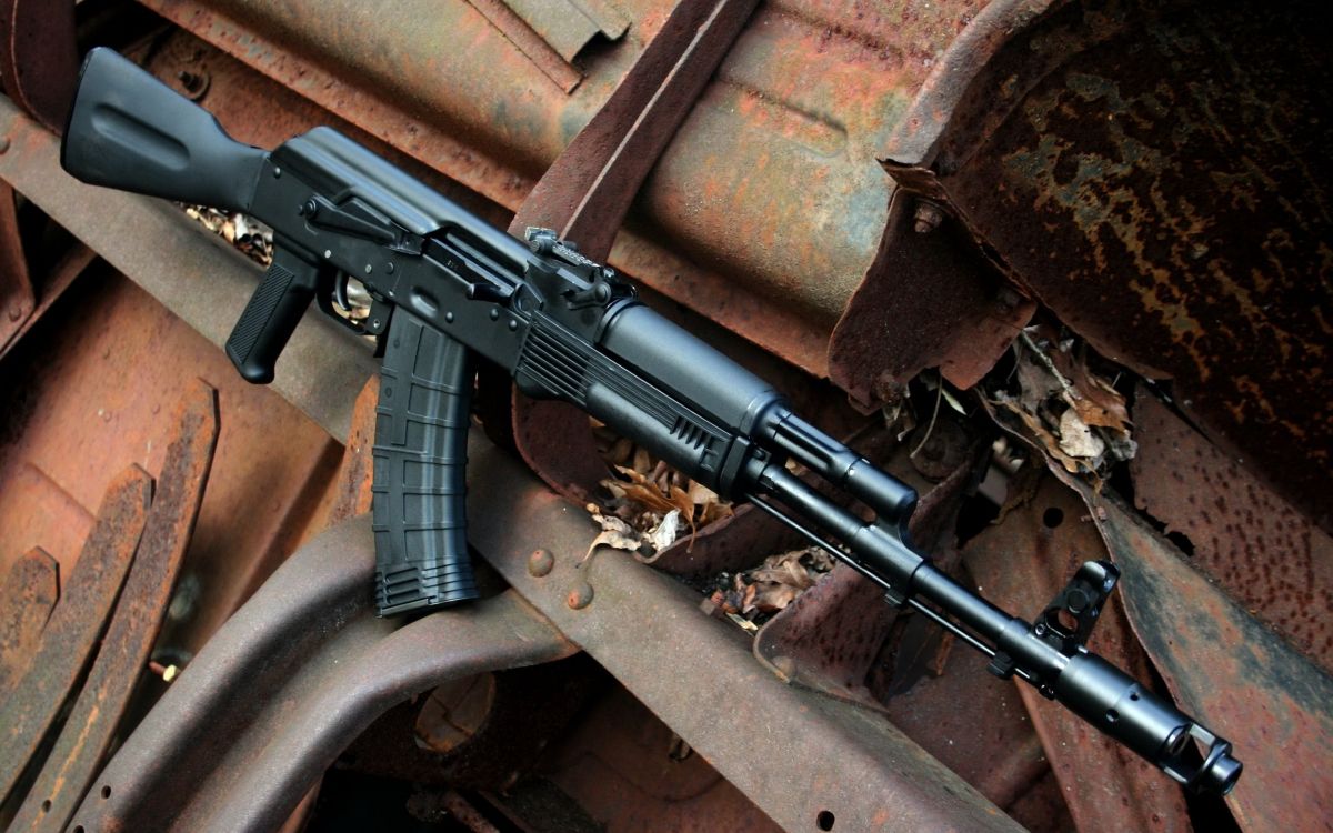 Обои ак-74, орудие, огнестрельное оружие, винтовка, триггер в разрешении 2560x1600