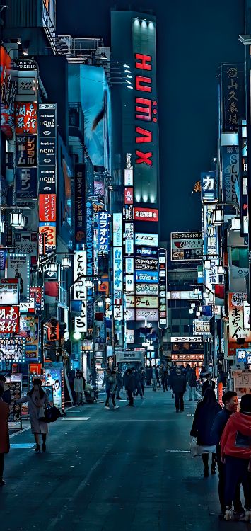 Обои городской район, небоскреб, пешеход, вышка, городской пейзаж в разрешении 1421x3000