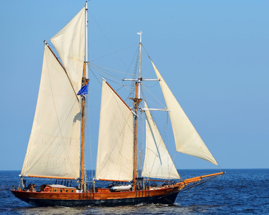 Обои парусник, корабль, парусная шлюпка, лодка, мачта в разрешении 3500x2790