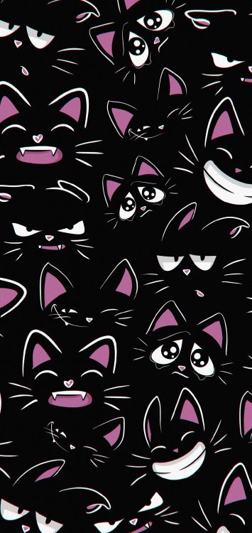 Обои кот, телефон, кошачьих, Felinae, морда в разрешении 1080x2280