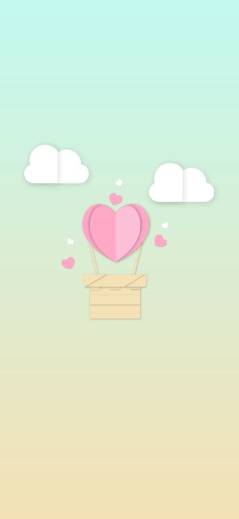 Обои сердце, воздушный шар, розовый, линия, ингредиент в разрешении 1243x2689