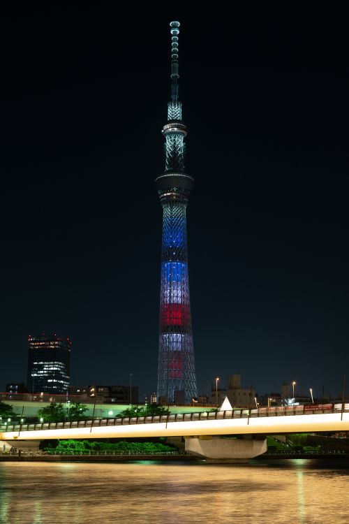 Обои вышка, ориентир, ночь, город, небоскреб в разрешении 3839x5758