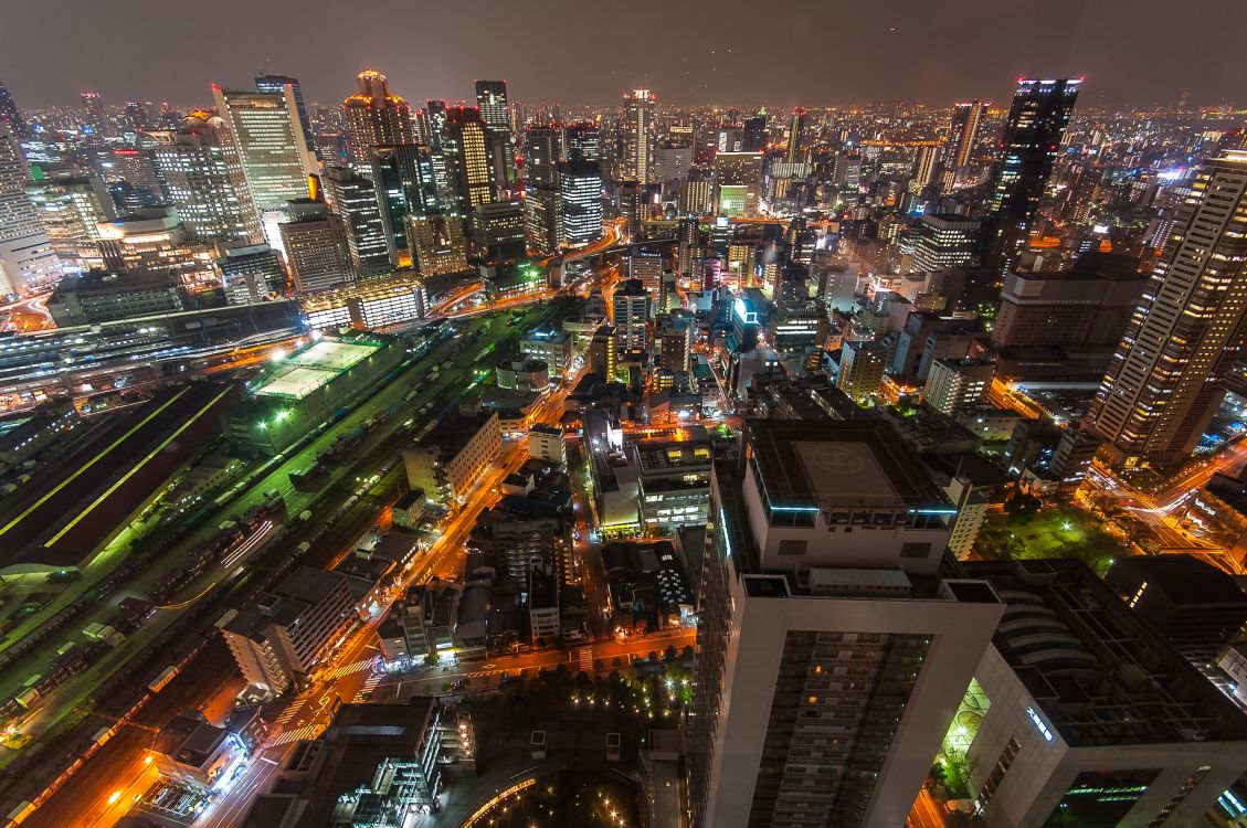 Обои городской пейзаж, метрополия, городской район, город, ночь в разрешении 2743x1822