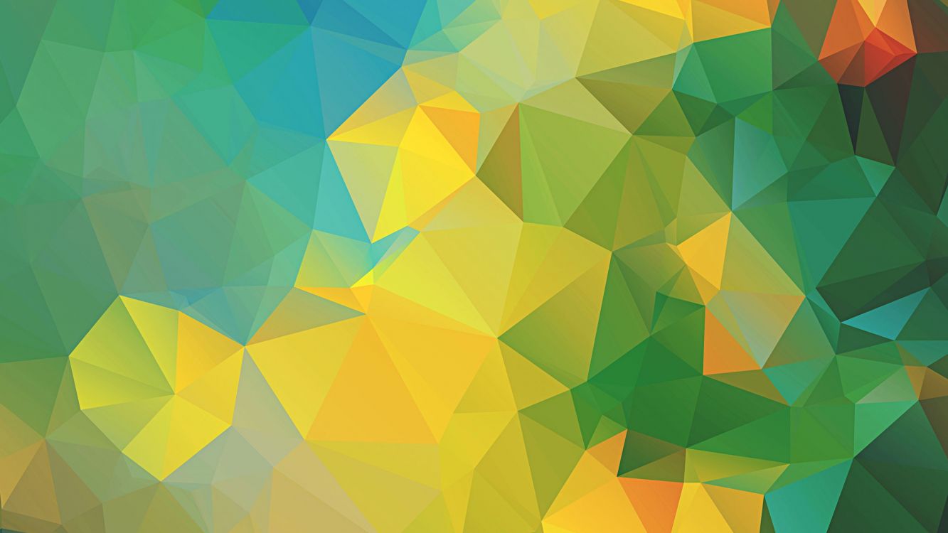 Обои желтый, узор, треугольник, дизайн, симметрия в разрешении 2880x1620