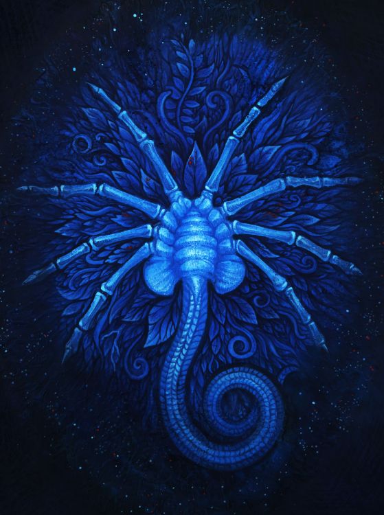 Обои синий, иностранец, дизайн, ЛВ-426, чужой против хищника в разрешении 2400x3218