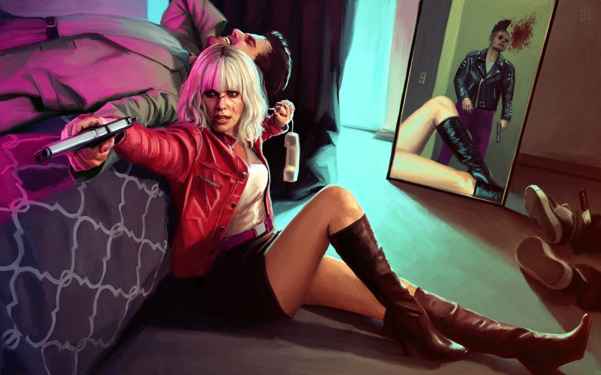 Обои цифровое искусство, леди, Лорейн Бротон, арт, Шарлиз Терон в разрешении 4800x3000