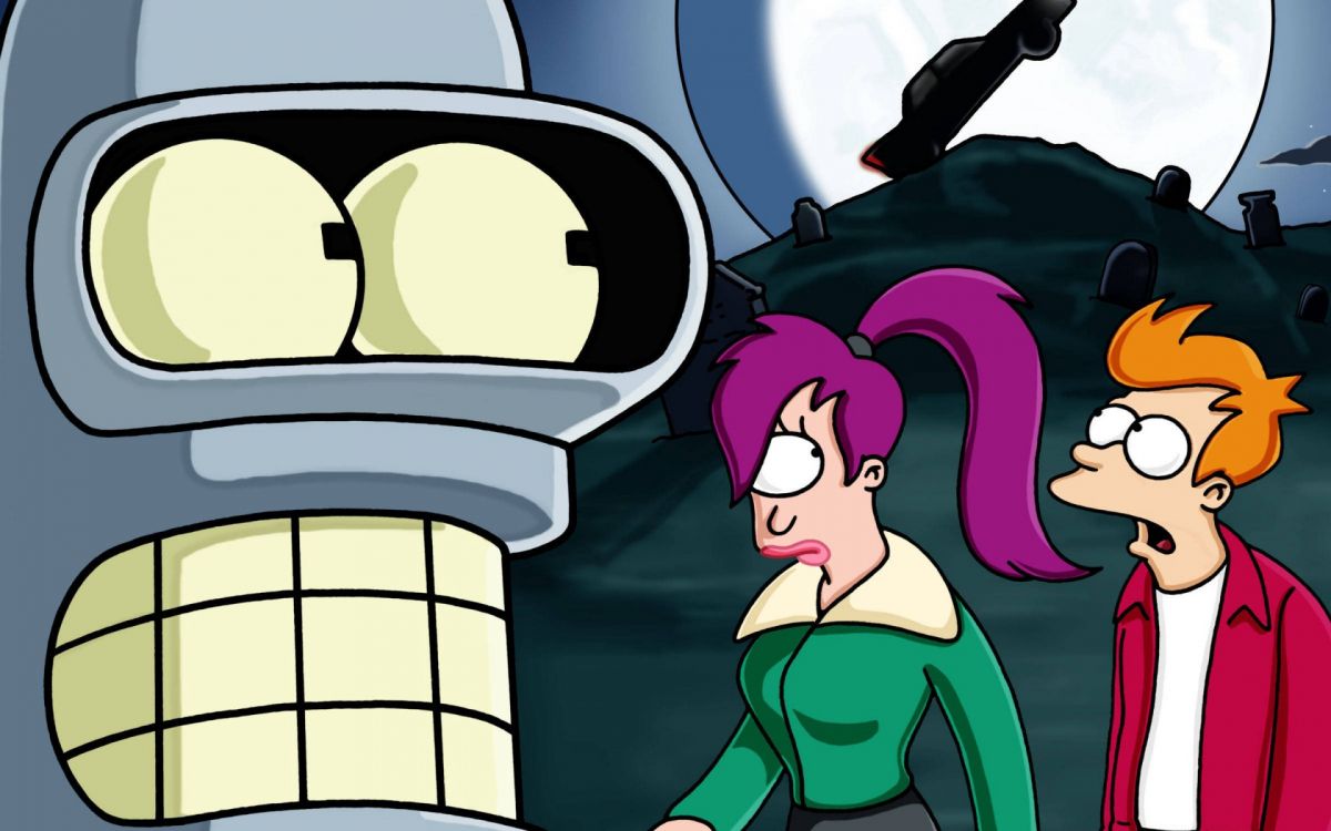 Обои Филипп Джей Фрай, клещи, Лилу, мультфильм, мультик в разрешении 1920x1200
