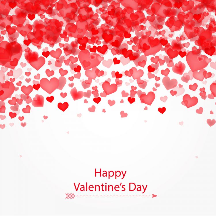 Обои сердце, векторная графика, красный цвет, День Святого Валентина, роман в разрешении 2000x2000