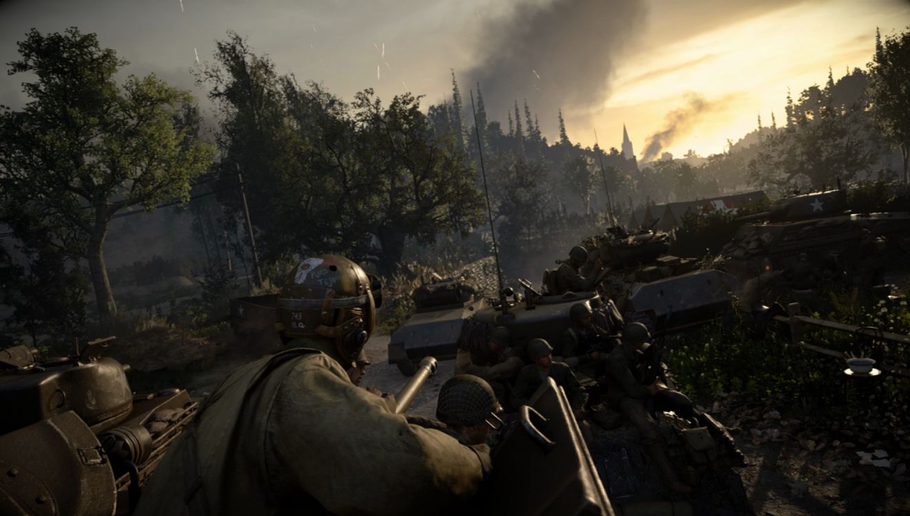 Обои Call of Duty WWII, компьютерная игра, солдат, даунгрейд служебный долг 2мв, пехота в разрешении 1920x1090