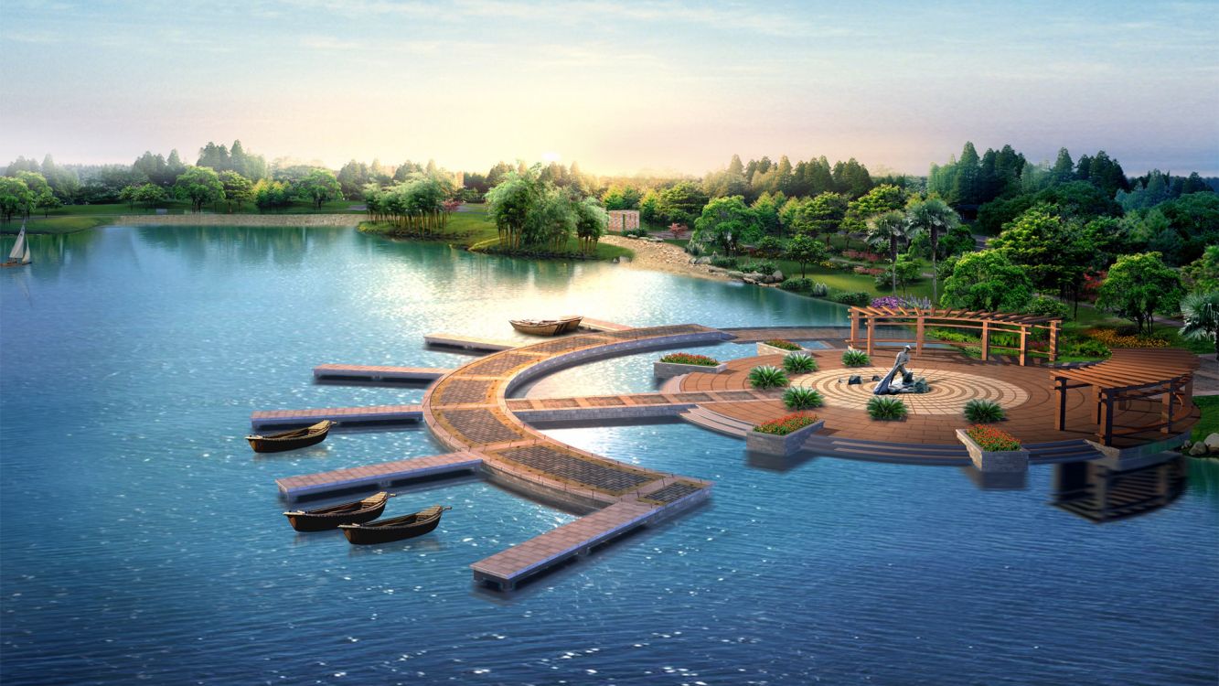 Обои озеро, искусственное озеро, гидроресурсы, вода, водохранилище в разрешении 3840x2160