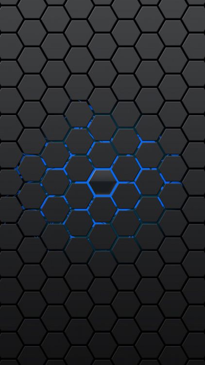 Обои черный, металл, симметрия, синий, дизайн в разрешении 1127x2000