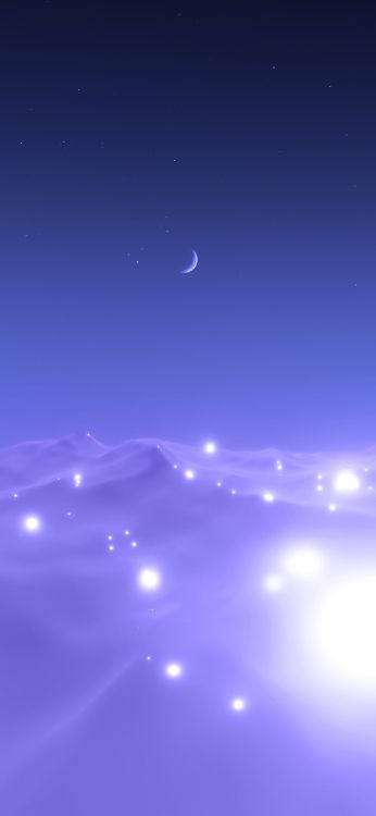 Обои облако, атмосфера, полумесяц, окружающая среда, луна в разрешении 1242x2688