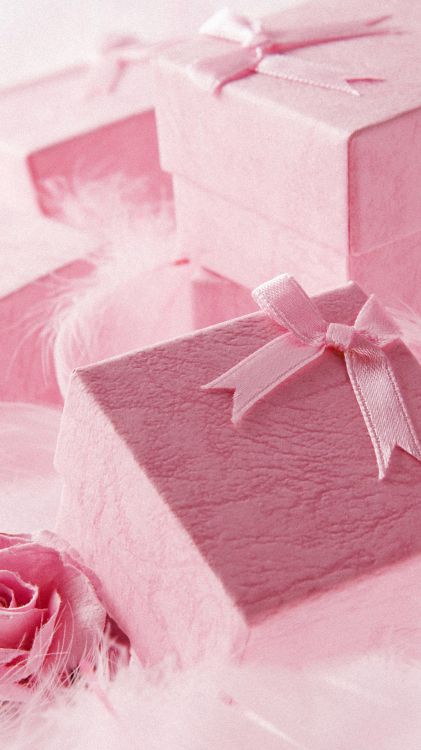 Обои подарок, розовый, подарочная упаковка, Партия пользу, настоящее время в разрешении 1080x1920