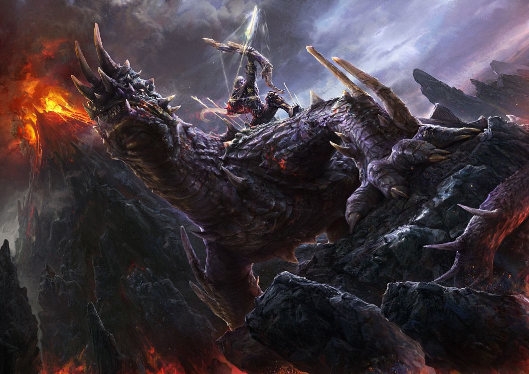 Обои фантастическое искусство, фэнтези, демон, мифология, вымирание в разрешении 1920x1356