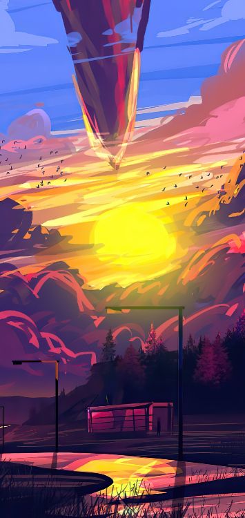 Обои дизайн, иллюстрация, живопись, рисование, арт в разрешении 1422x3000