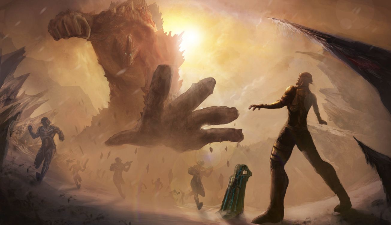 Обои арт, визуальное искусство, мифология, гигант, живопись в разрешении 1920x1103