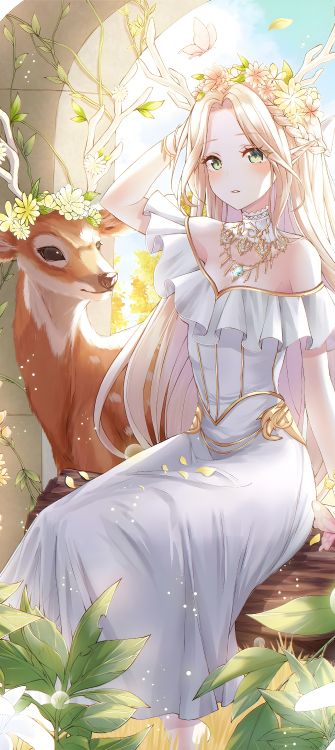 Обои красивая аниме девушка, аниме, аниме арт, мультфильм, рукав в разрешении 3668x8192