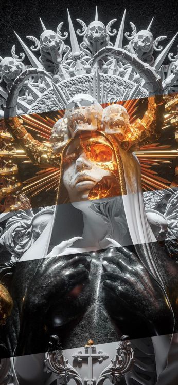 Обои биллелис некро мария, арт, иллюстрация, скульптура, некро мария в разрешении 779x1687