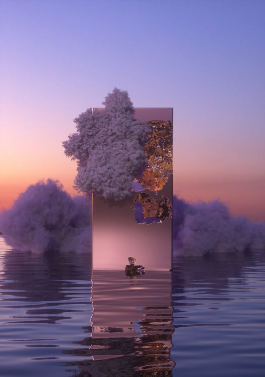 Обои отражение, soundcloud, продать эп, арт, спотифай в разрешении 2622x3720