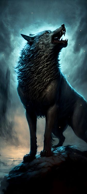 Обои рисование, визуальное искусство, динозавр, арт, мифическое существо в разрешении 1080x2400