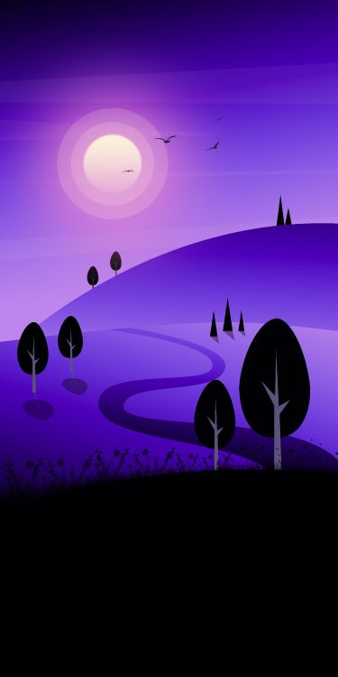 Обои пурпур, природа, колесо, арт, жидкий в разрешении 2750x5500