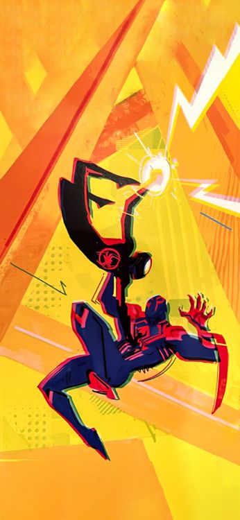 Обои Майлз Моралес, верхолаз, человек-паук, Гвен Стейси, постер в разрешении 2160x4677