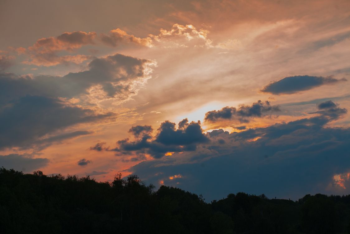 Обои закат, облако, послесвечение, вечер, кучевое облако в разрешении 4368x2912