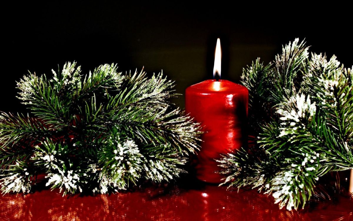 Обои свеча, Рождественский день, прут, дерево, красный цвет в разрешении 3840x2400