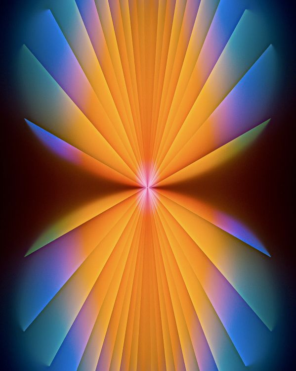 Обои фрактальное искусство, арт, свет, цветной, анимация в разрешении 1638x2048