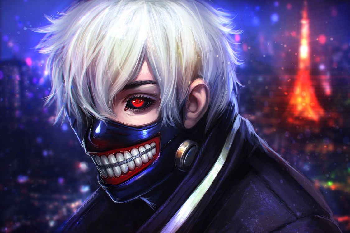 Обои Токио вурдалак, Кен kaneki, аниме, вурдалак, темнота в разрешении 3402x2268