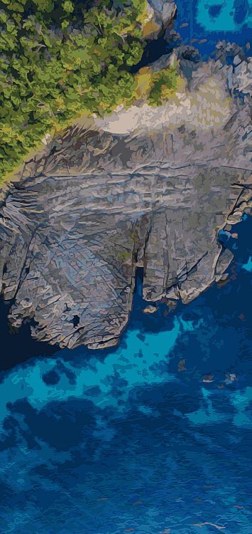 Обои Google, Google Pixel 4, море, местность, геология в разрешении 1440x3040