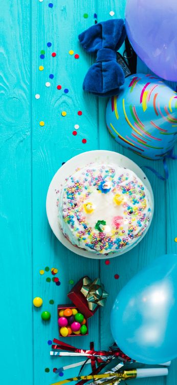 Обои дата рождения, футболка, подарок, синий, зеленый в разрешении 1080x2340