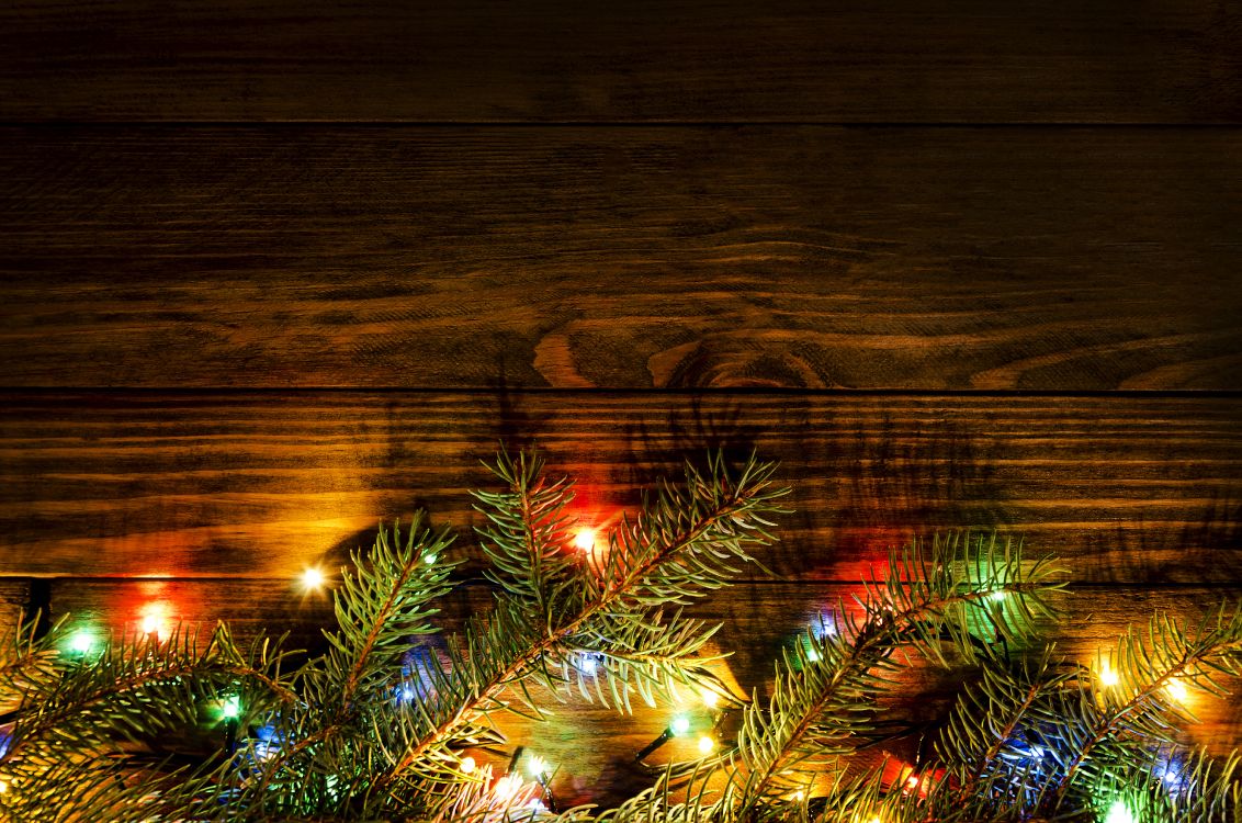 Обои Рождественский день, Рождественские огни, дерево, свет, освещение в разрешении 4928x3264