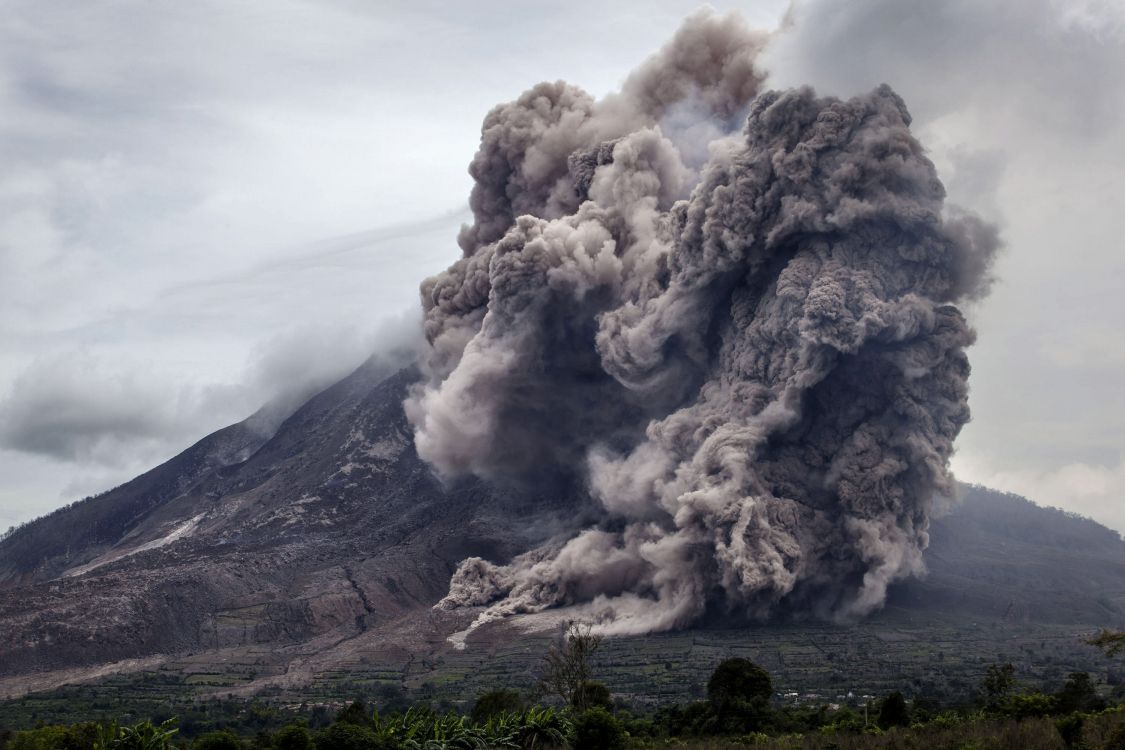 Обои вулкан, вулканического рельефа, типы вулканических извержений, купол лавы, дым в разрешении 3000x2000