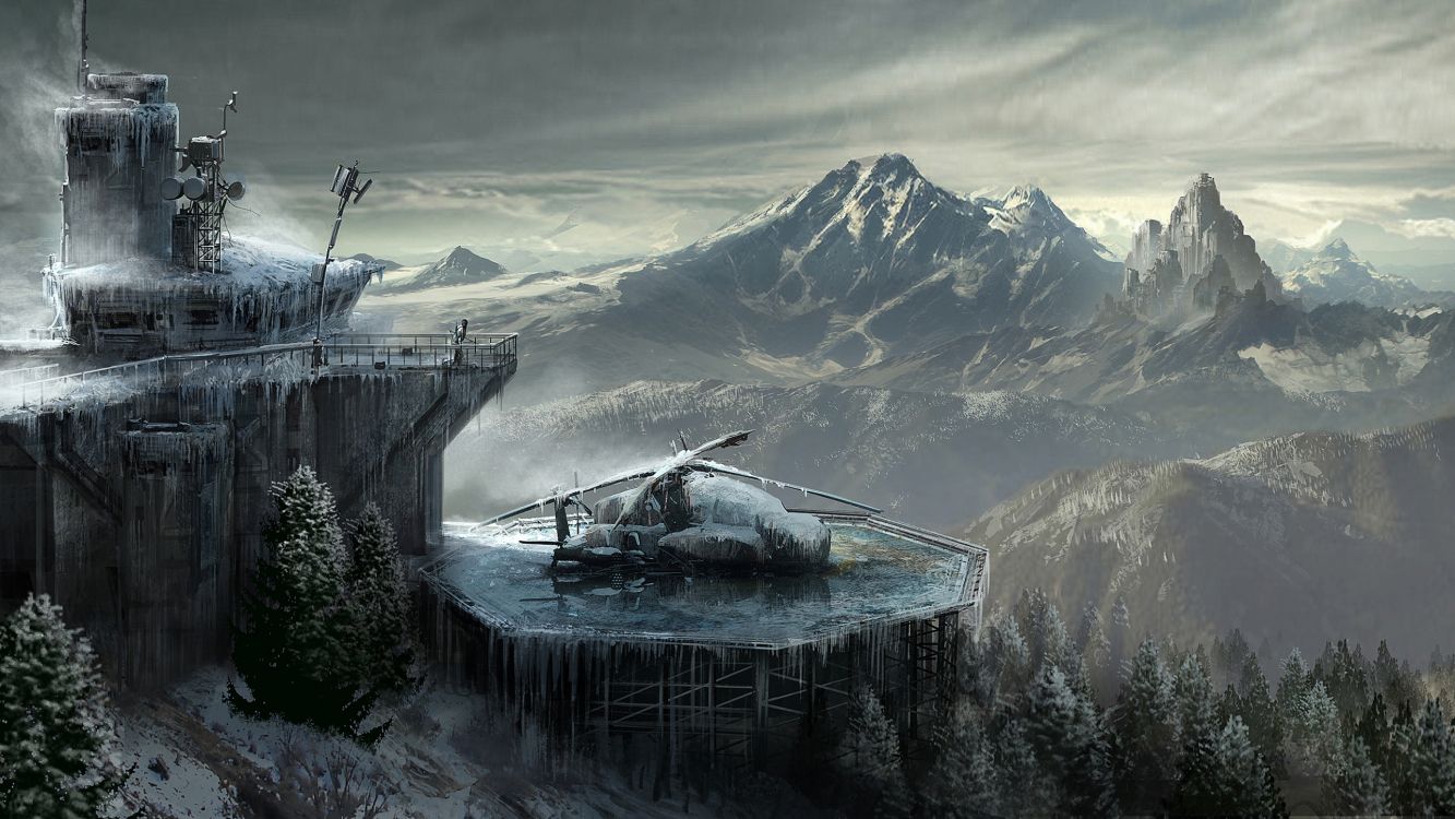 Обои рейдовик, горный хребет, вода, компьютер, замораживание в разрешении 2560x1440