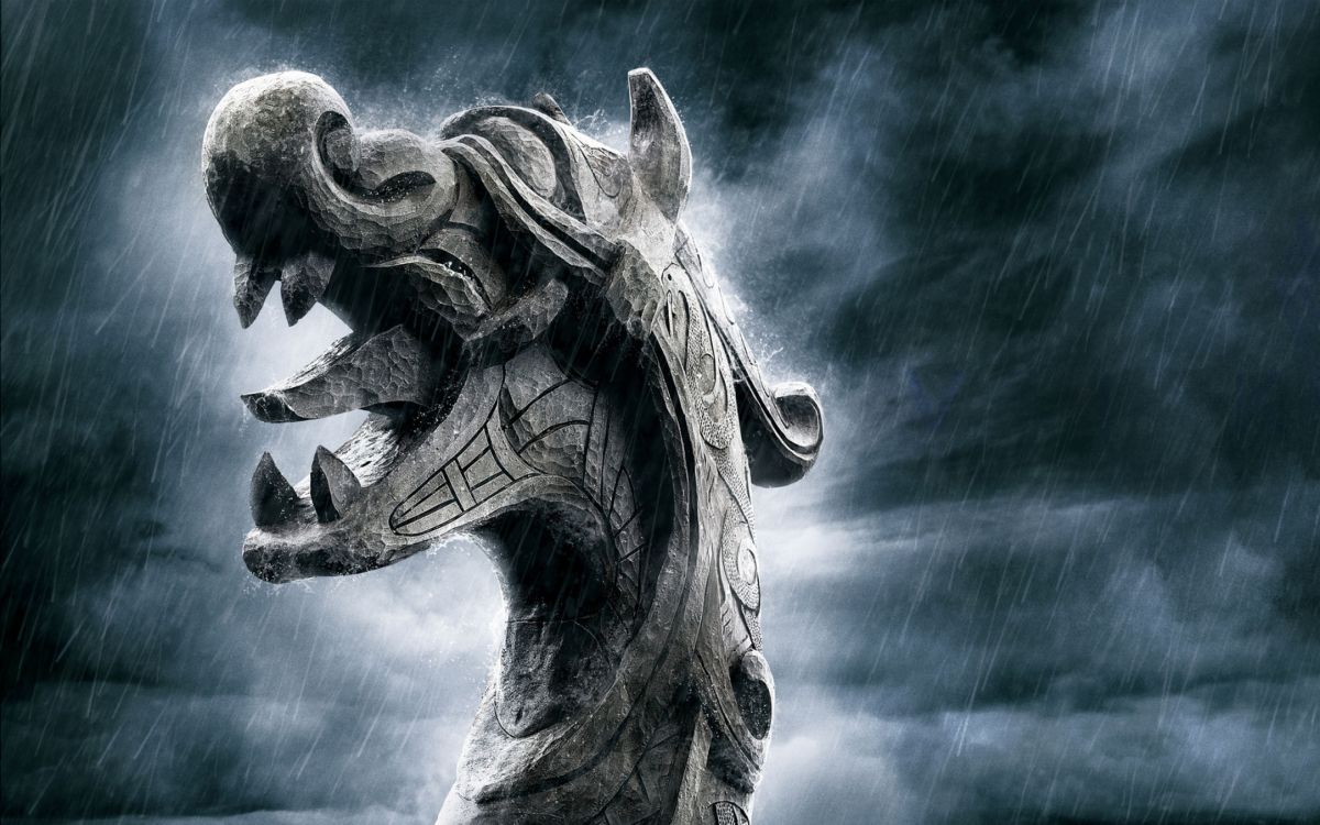 Обои варяг, мифология, драккар, живая природа, мифическое существо в разрешении 2560x1600