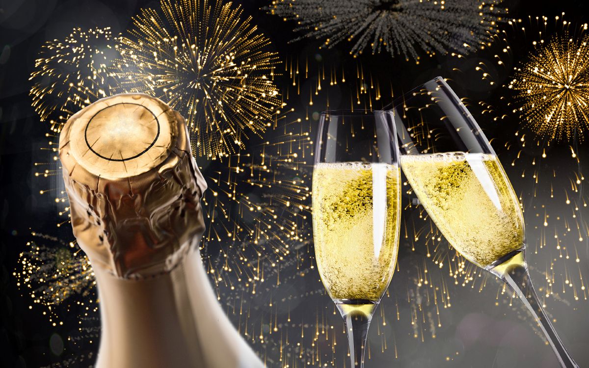 Обои канун Нового года, шампанское, Новый год, вечеринка, день нового года в разрешении 3840x2400