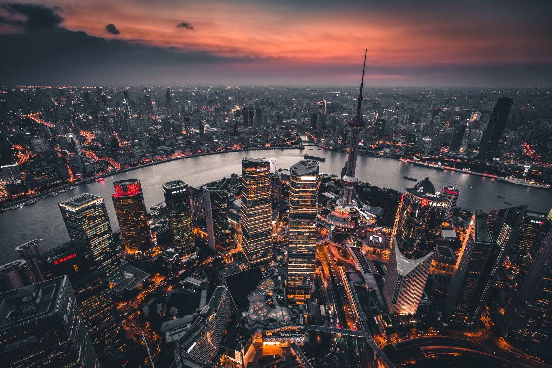 Обои городской пейзаж, город, городской район, метрополия, линия горизонта в разрешении 5083x3389