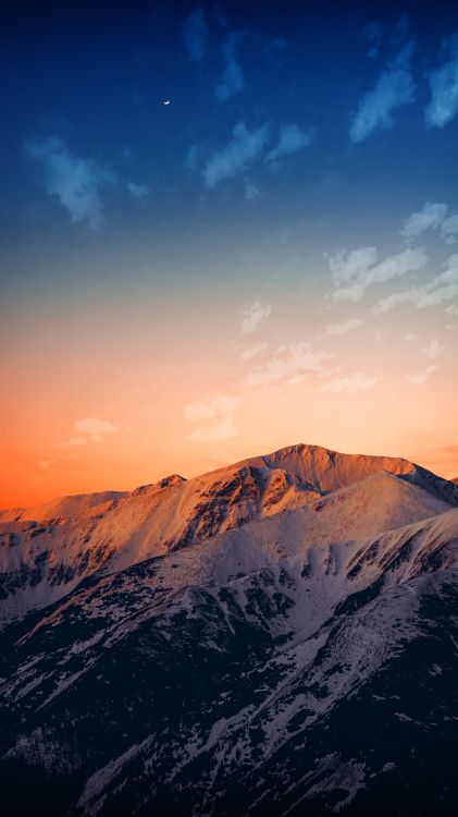 Обои облако, атмосфера, гора, экорегион, послесвечение в разрешении 4320x7680