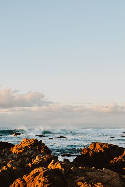 Обои водоем, море, волна, океан, горизонт в разрешении 2404x3591