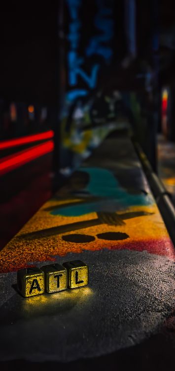 Обои визуальное искусство, автомобильное освещение, дорожное покрытие, асфальт, арт в разрешении 1422x3000