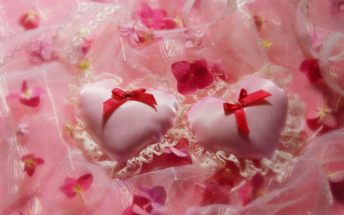 Обои розовый, лепесток, сердце, сладость, любовь в разрешении 2560x1600