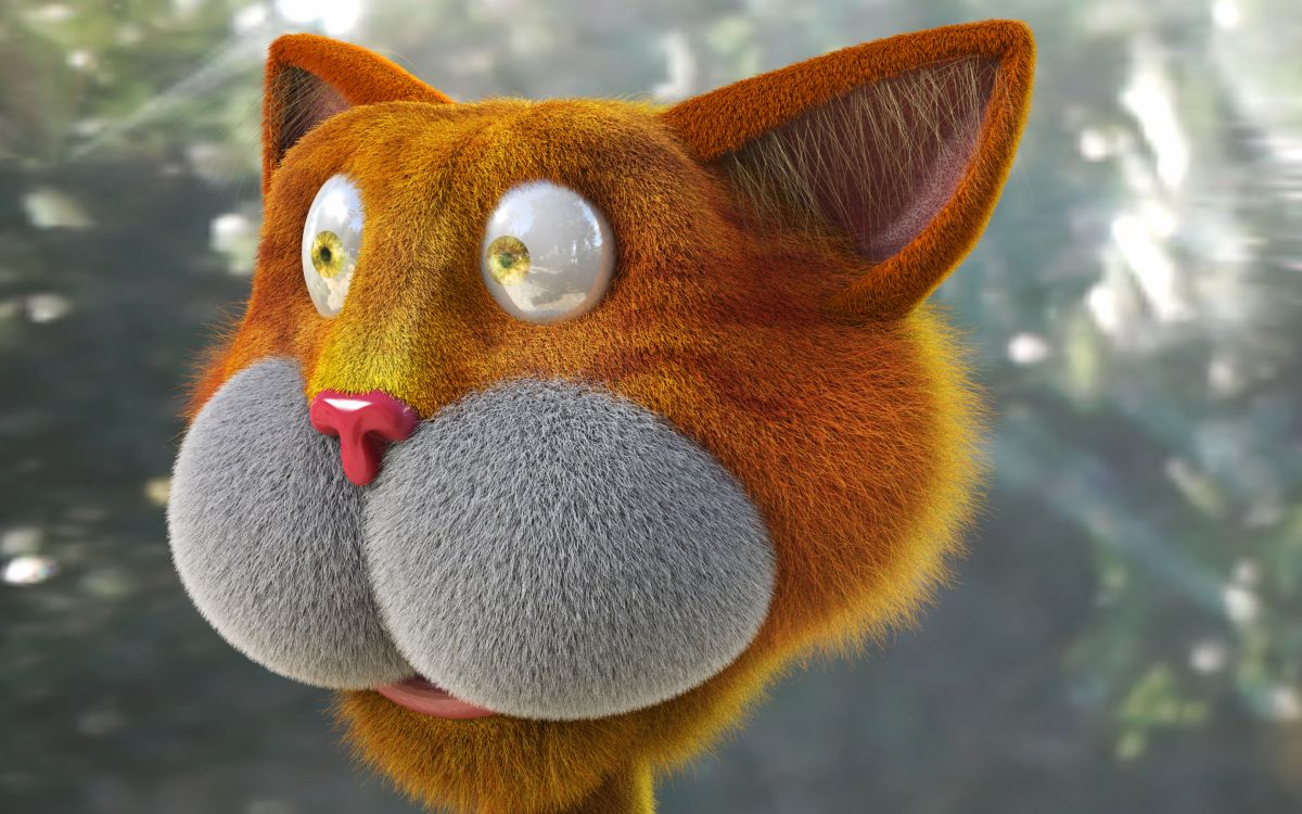 Обои кот, морда, мягкая игрушка, мех, живая природа в разрешении 2880x1800